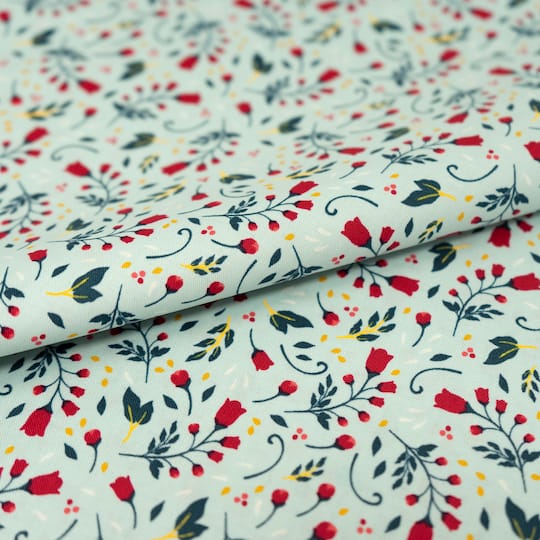 SINGER Christmas Tiny Flowers Cotton Fabric